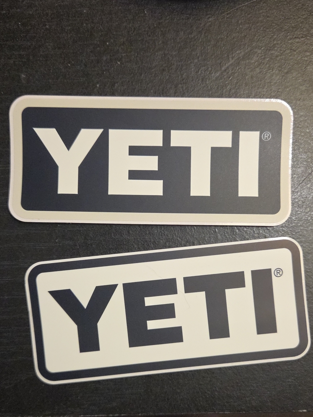 Yeti white and Black Logo Stickers